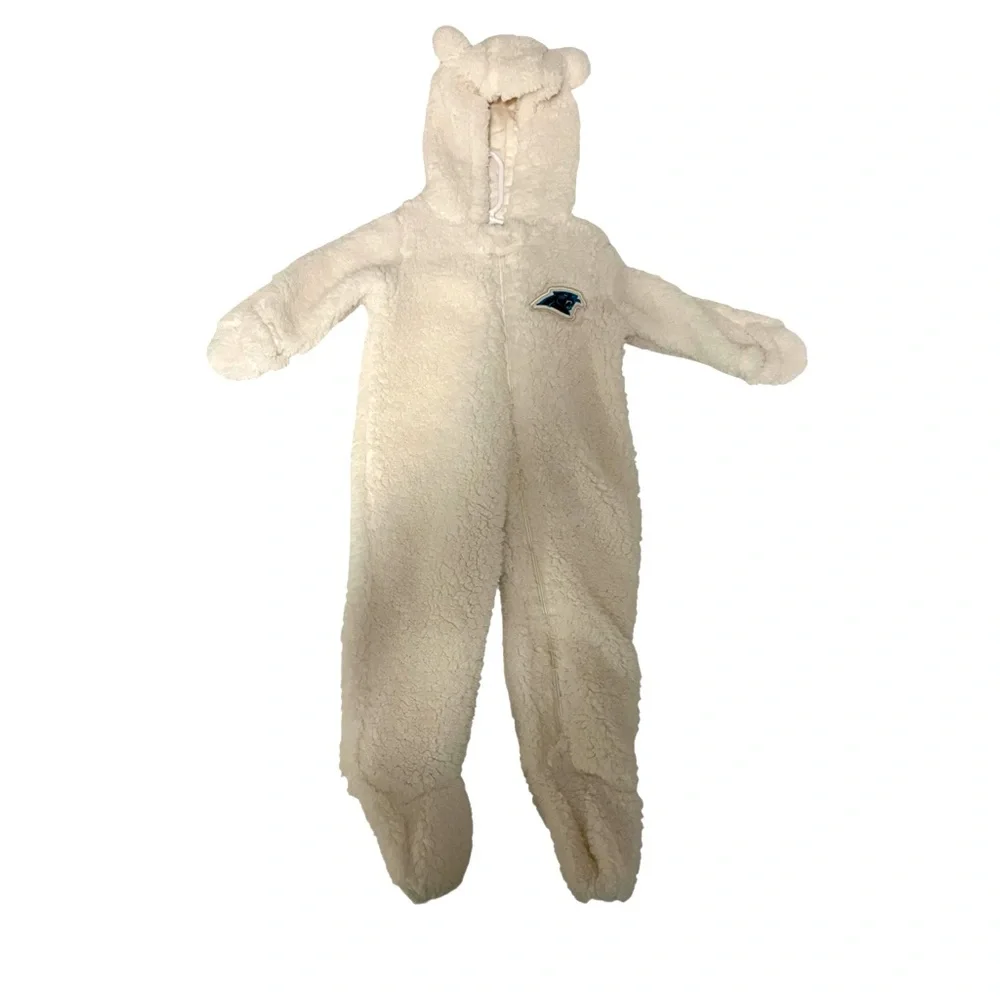 NFL Shop Carolina Panthers Hooded Full-Zip Sleeper Teddy Fuzzy Cozy Bunting